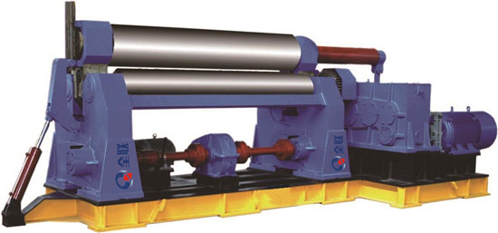 水(shuǐ)平下調式(shì)三輥卷闆(pan)機