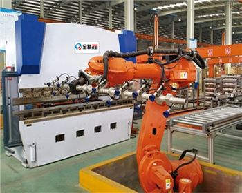 數控折彎機(ji)自動上下料(liao)機器人自動(dòng)化生産線